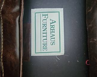 Arhaus Leather Wingback Armchair