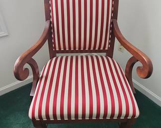 Regency Style Striped Armchair