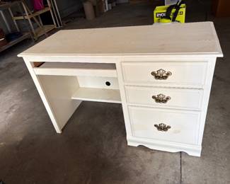 Vintage White Computer Desk