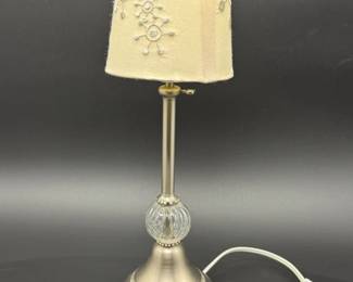 94 SmallIkeaMetalCrystalTableLamp