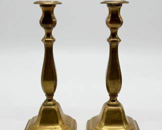 16 VintageBrassCandlestickHolders