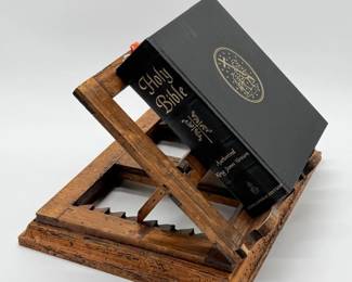 49 SwivelWoodenBookStandHolyBibleMichelangeloEdition