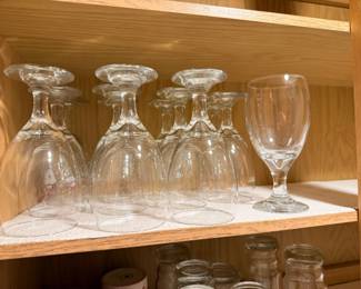 129 ClearGlassWaterGoblets