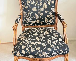 4 FrenchLouisXVStyleWoodenArmchairwFloralUpholstery