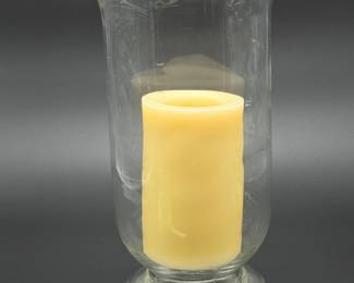 115 TallGlassHurricaneCandleHolder