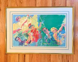 57 LeRoyNeimanFramedLithographPrintofGolfChampions