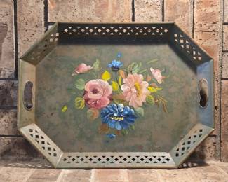 Vintage Hand Painted Tray