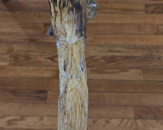 Hand Carved Face Cane