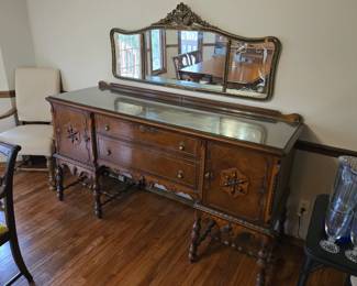 Antique Lammert's Furniture St. Louis Buffet Server