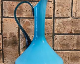Empoli Turquoise Ewer Vase Pitcher