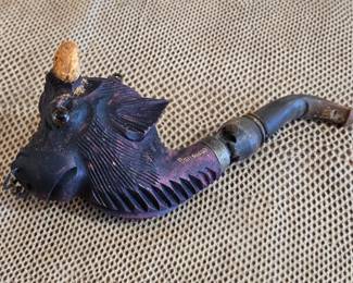 Bullshead Carved Pipe
