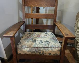 Stickley Furniture Signed L. J. G Stickley Rocking Chair