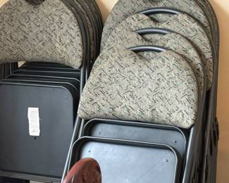 12 padded folding chairs