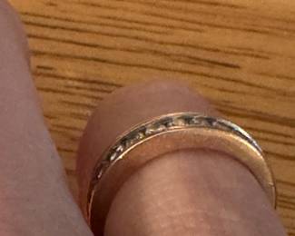 $200 - 14kt rose gold diamond ring 1/2 ct.