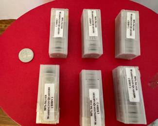 FIRM on 2/14 - Rolls of quarters (40 per roll - 6 available)  $650 Each roll 3 rolls SOLD - 