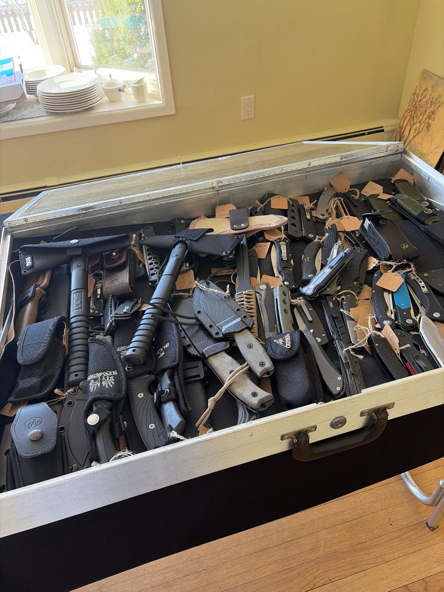 A collection of different types of knives great collection over 68 knives all different kinds