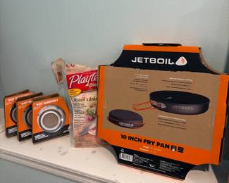 Jet boil, camping fry pan