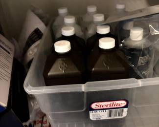 New bottles of peroxide 