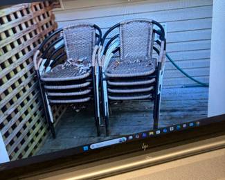 Almost new set of stacking chairs 