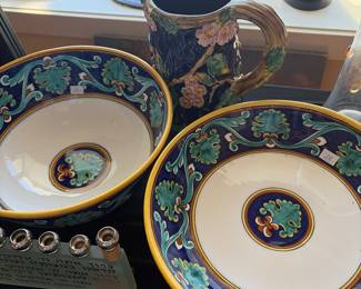 Hand painted majolica style 