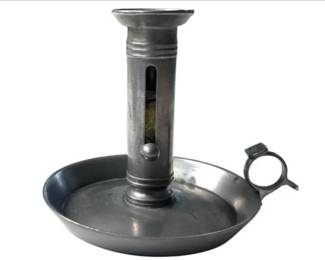 Dutch Pewter Push-up Candleholder - Signed Pewter Made In Denmark