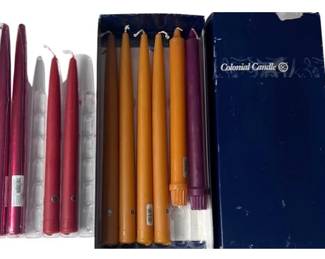 Assorted Colonial Candle Tapers - Unused In Box