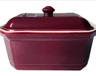 Emile Henry France Burgundy Covered Lidded Terrine Casserole Dish