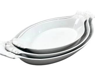 Three Apilco Porcelain Au Gratin Bakers