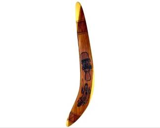 Don Nolan Handcarved "KOORI CRAFT" Australian Aboriginal Boomerang