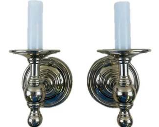 Wall Mounted Chrome Sconces - Signed "Incandescent Luminaire" - Nice Quality & Design