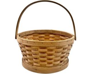 Single Handle Round Wicker Basket
