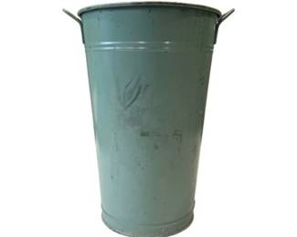 Galvanized Steel Bucket With Handles - Green Verde Glaze