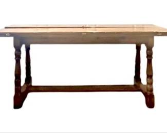 Folding Hunt Table, Console & Dining - Leaves Fold Inward To Create Console Table Or Outward For Dining