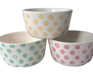 Ceramic Polka Dot Ramekins