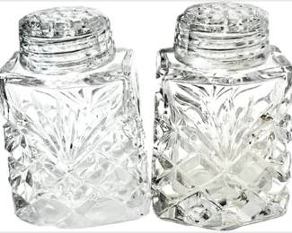 Vintage Pressed Glass Salt & Pepper Shakers