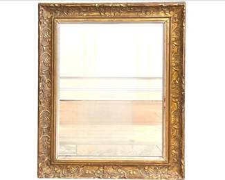 Vintage Gilt Mirror With Interior Gesso Detailing