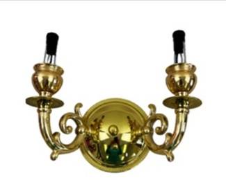 Polished Brass Sconce