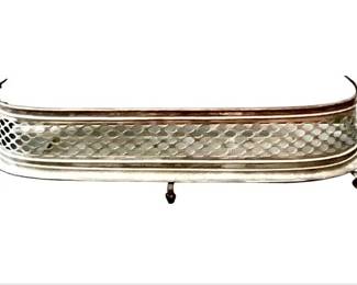 Footed Brass Fireplace Fender