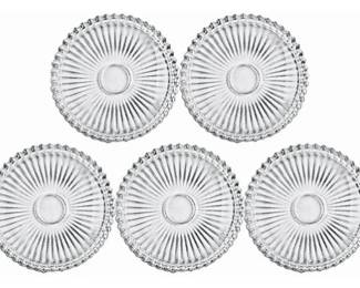 Indiana Glass Coasters With Ribbed Design