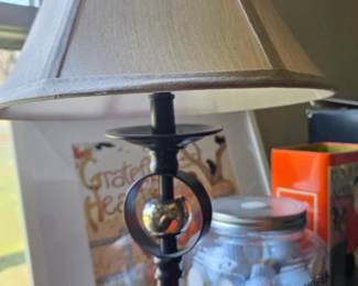 Traditional Table Lamp with Fabric Shade