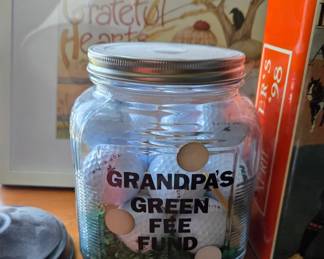 Personalized Grandpas Green Fee Fund Golf Jar