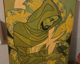 Vintage The Birdman Serigraph by Virginia Broderick