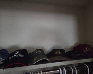 Assorted Baseball Caps Collection  US Marines, Team Lowes Racing, KuhnsBros Log Homes, Gannon University