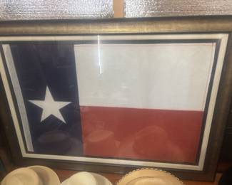 Framed Texas flag