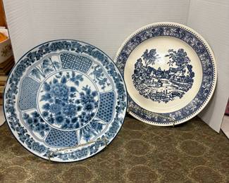 Blue/White Platters