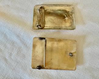 Silver and Turquoise Belt Buckles
