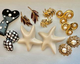 Earrings , some vintage , Crown Trifari