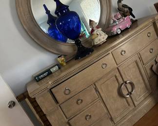 Nightstands with matching dresser and mirror 