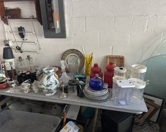 Dishware, China, candle holders, tea, cups sets, silver, plated, silver, spoons, dishes, everything you can think of