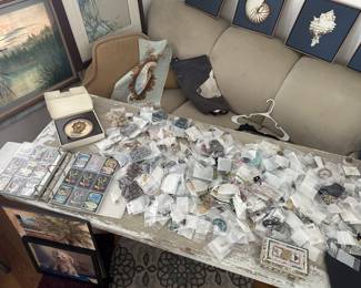 Pokémon cards, Dragon Ball, Z cards, baseball cards, football cards, gold, jewelry, silver, jewelry, natural, diamonds, Costume, jewelry, watches, miscellaneous of everything not exactly sure what we have